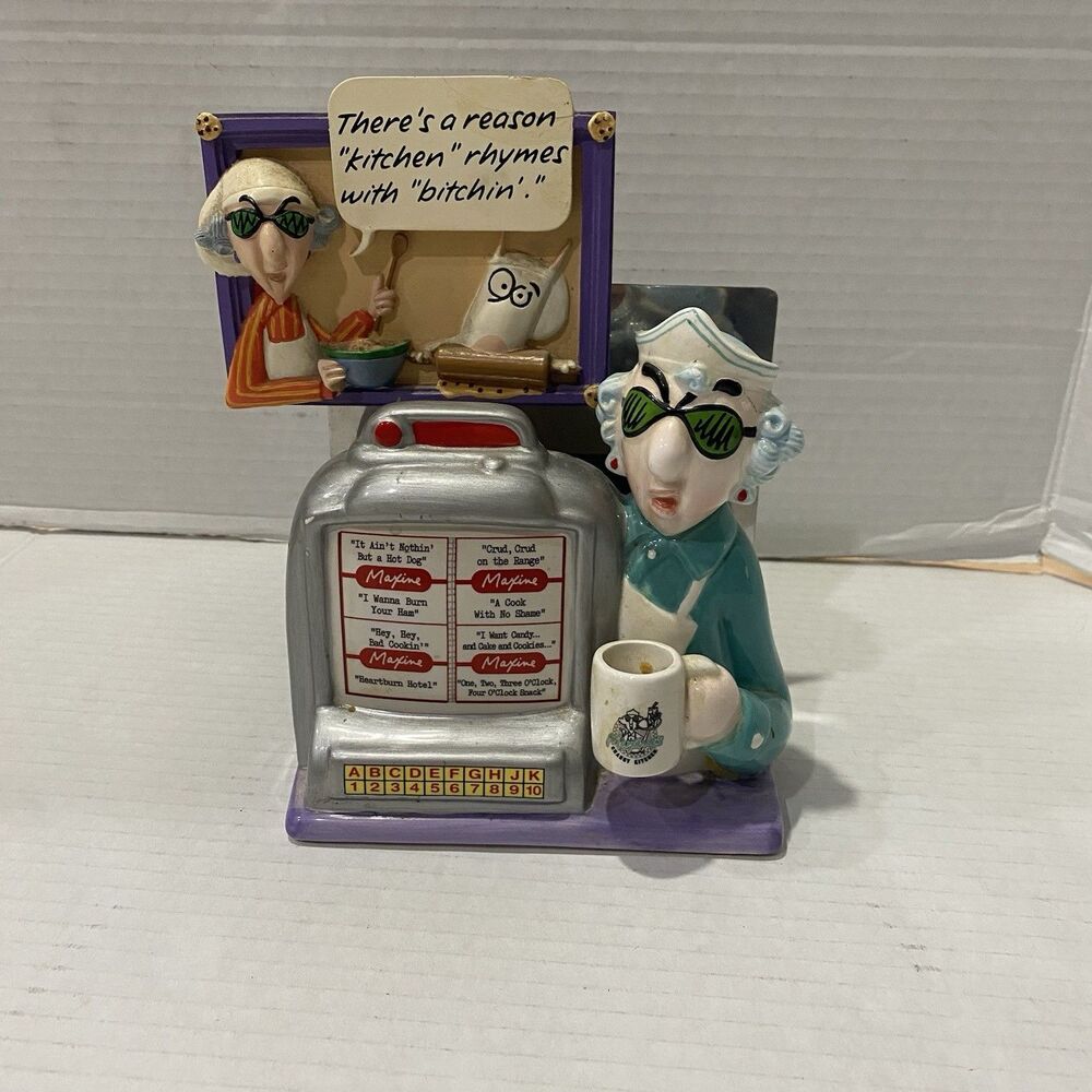Hallmark Maxine's Crabby Kitchen Napkin Holder Jukebox By J. Wagner W/ Magnet